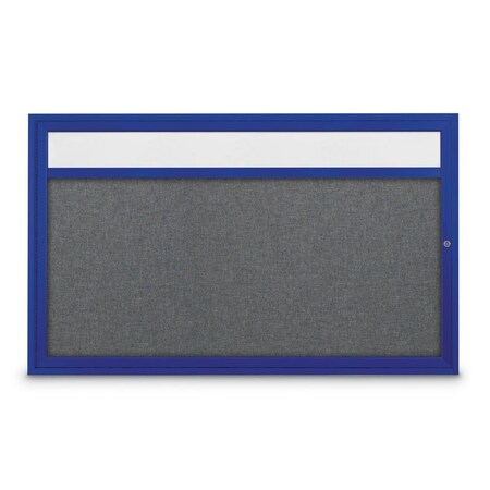 United Visual Products Slim Enclosed Corkboard, 30"x36", White Alum Frame/Rubber UVEB3036-WHITE-RUBBER
